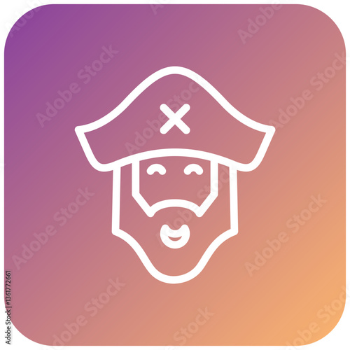 Pirate Beard Icon Style