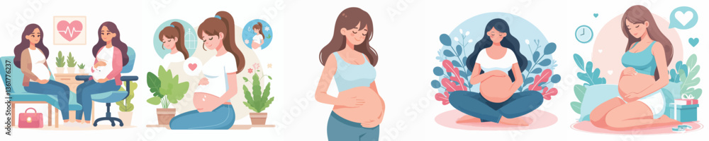 Vector of a pregnant woman. Vector of a pregnant woman.
