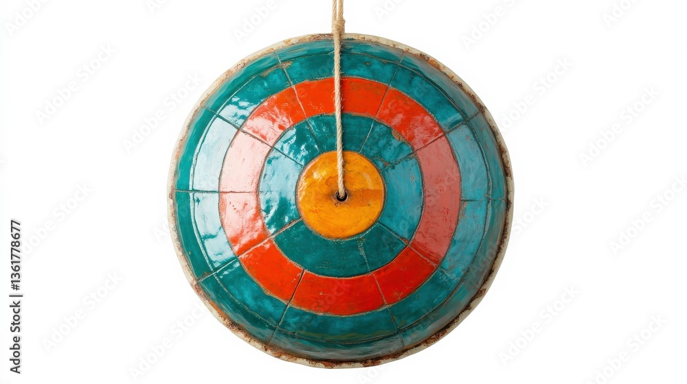 Colorful Target with Arrows on Isolated Background Colorful Target with Arrows on Isolated Background