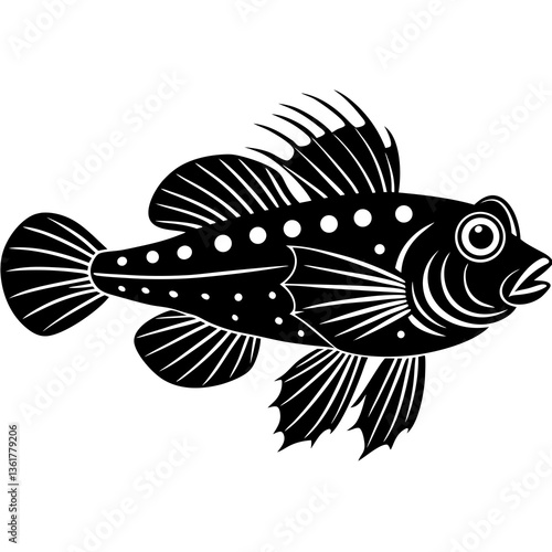 blenny fish vector illustration