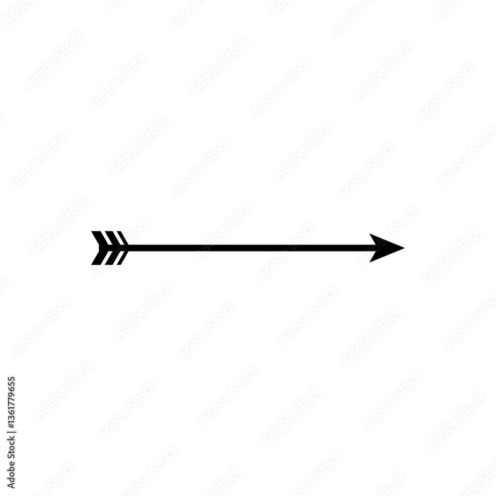 Black Arrow Icon Isolated on White Background – Vector Illustration Black Arrow Icon Isolated on White Background – Vector Illustration