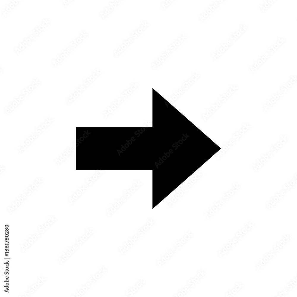 Black Arrow Icon Isolated on White Background – Vector Illustration Black Arrow Icon Isolated on White Background – Vector Illustration