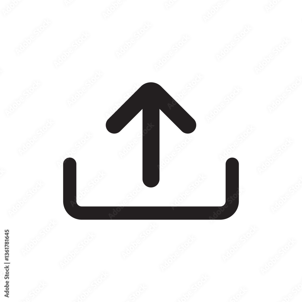 Upload Arrow Icon – Minimal Line Style Upload Arrow Icon – Minimal Line Style