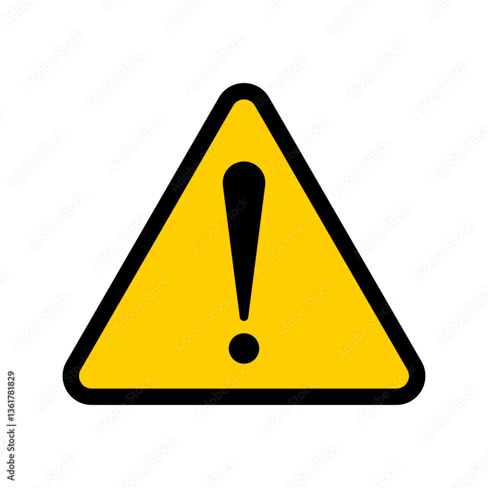 Caution Sign – Yellow Warning Triangle with Exclamation Mark Caution Sign – Yellow Warning Triangle with Exclamation Mark