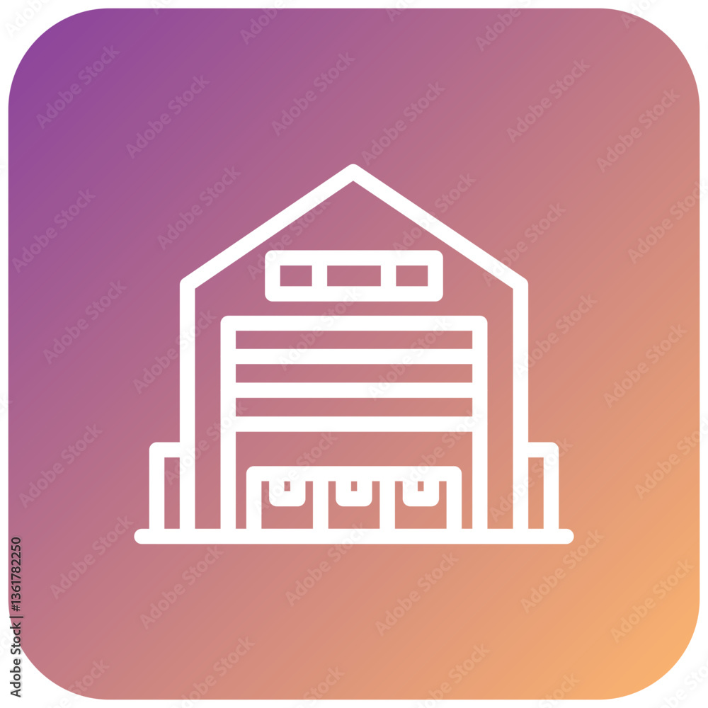 Fototapeta premium Warehouse Icon Style