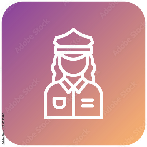 Lady Police Icon Style