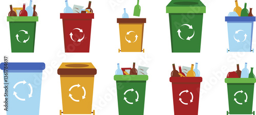  Recycling Bin Illustration