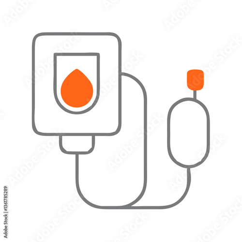 Stylized illustration of a medical blood pressure monitor highlighting its features, representing healthcare efficiency and wellness monitoring, suitable for medical websites or educational materials.