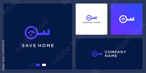 safety home key logo design