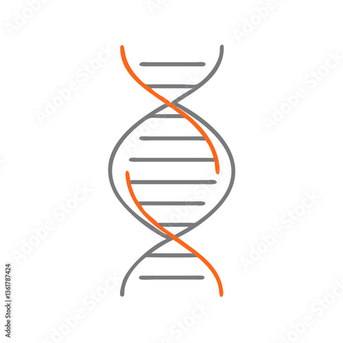 Stylized illustration of a DNA double helix, representing the foundation of life sciences, genetic research, and biomedicine concepts, suitable for educational and scientific publications.