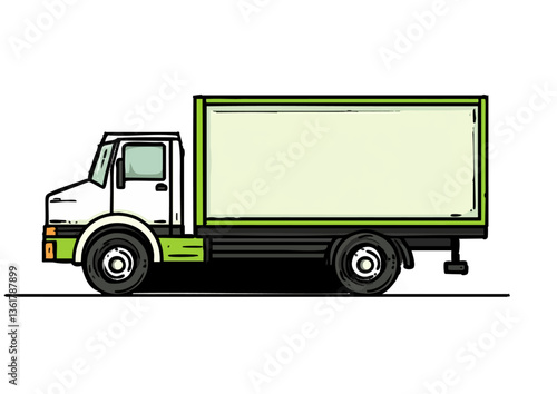 Vector illustration of a delivery truck