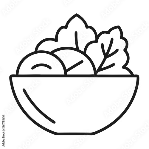salad bowl icon sign vector