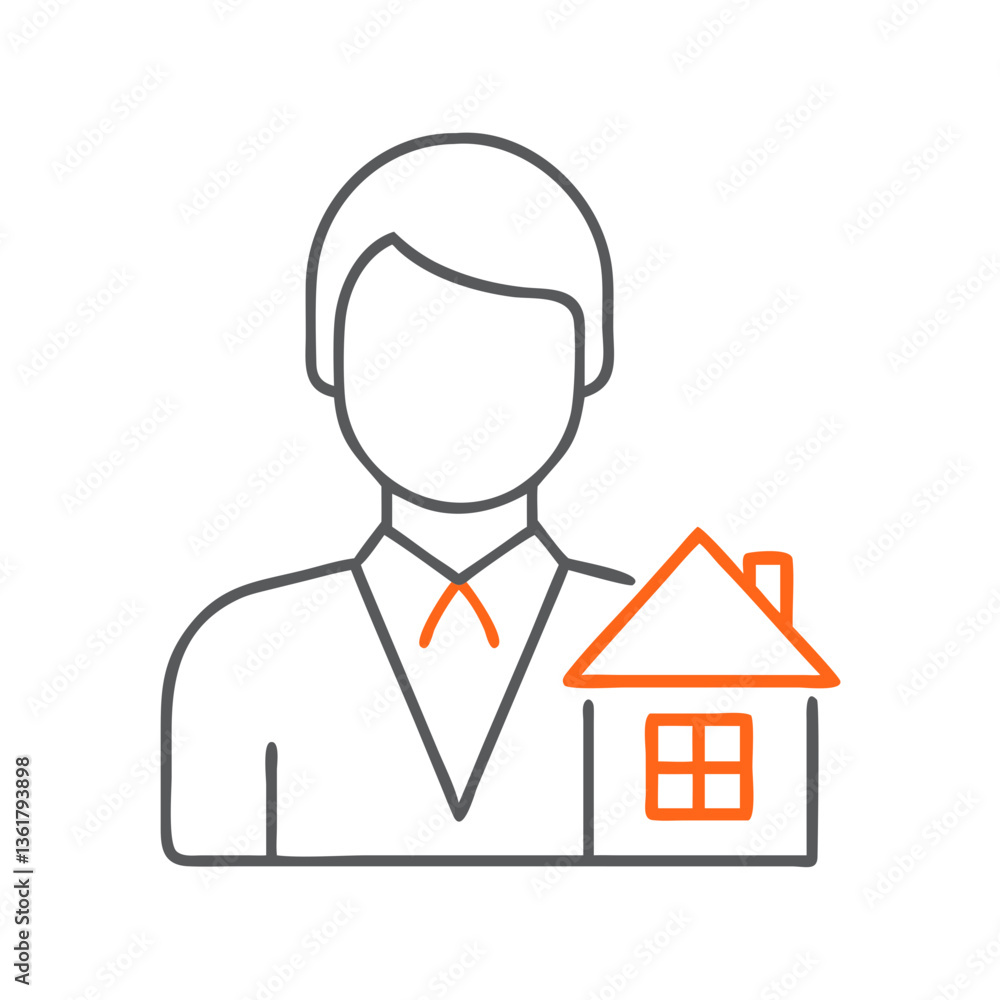 A professional man showcasing a house illustration, representing the real estate industry, home buying assistance, commitment to client satisfaction, and property investment guidance. A professional man showcasing a house illustration, representing the real estate industry, home buying assistance, commitment to client satisfaction, and property investment guidance.