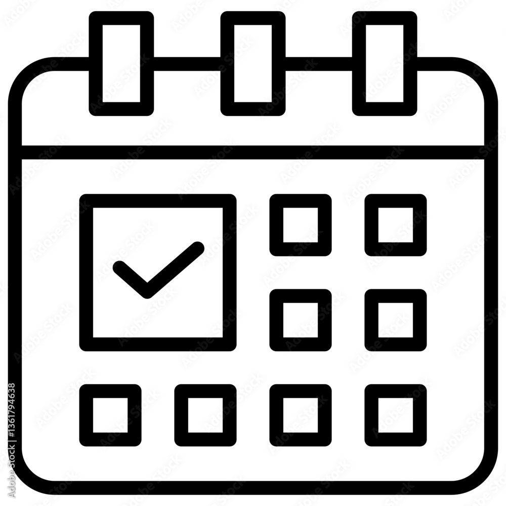 Event Planning Icon Lineal Syle Event Planning Icon Lineal Syle