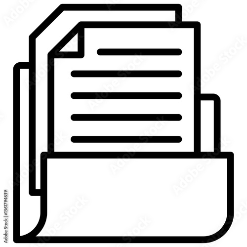 File Organization Icon Lineal Syle