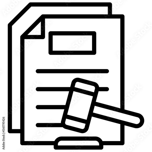 Procedure Enforcement Icon Lineal Syle