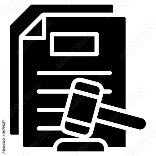 Procedure Enforcement Icon Black Style