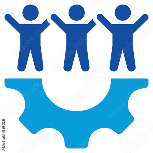 Organizational Capacity Building Icon Dual Tone Color Style
