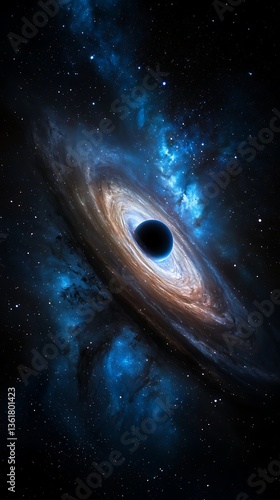 Fototapeta Naklejka Na Ścianę i Meble -  Galaxy Spiral Black Hole Space.