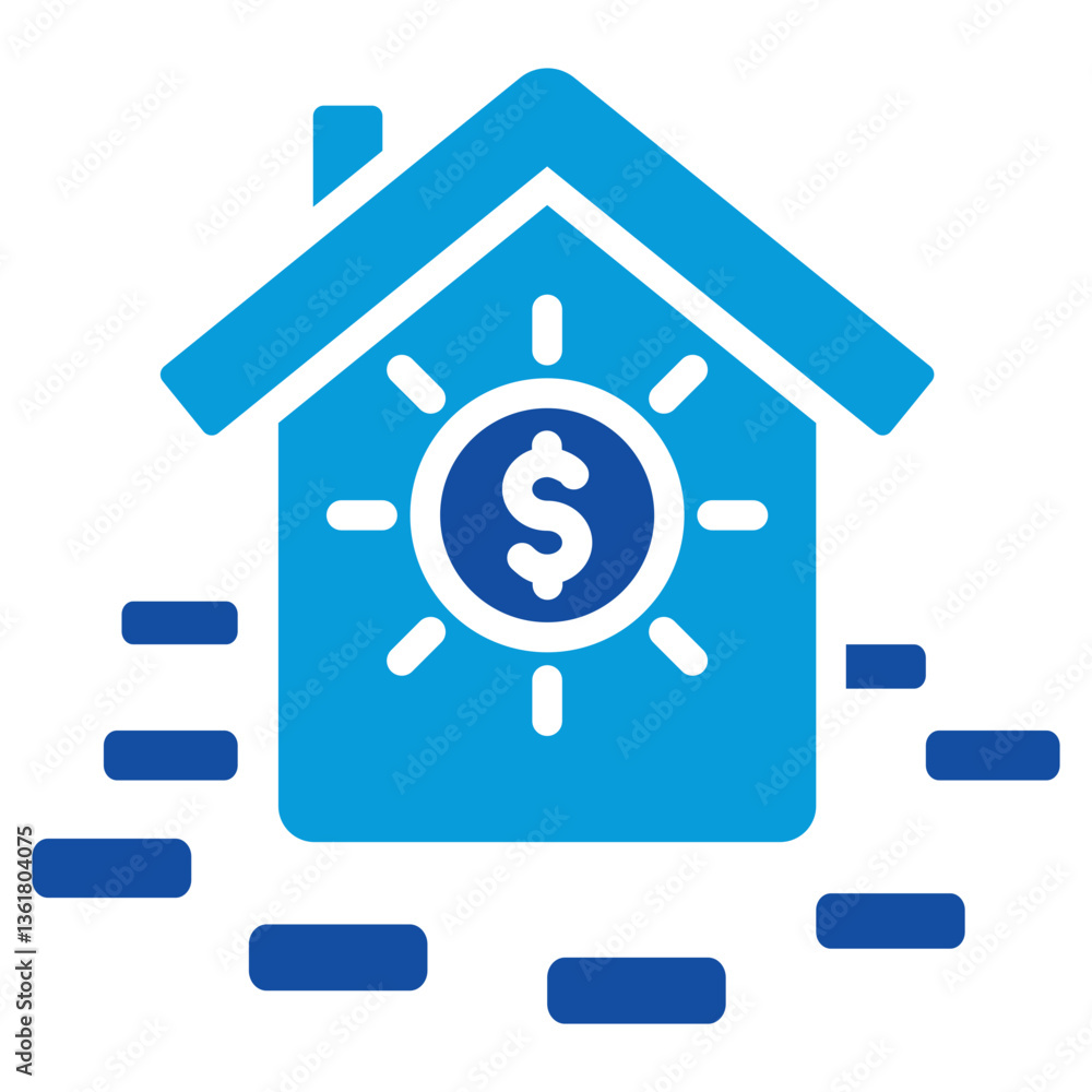 Property Investment Icon Dual Tone Color Style Property Investment Icon Dual Tone Color Style