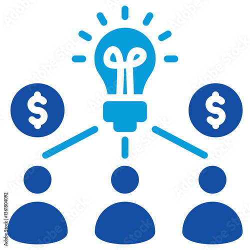 Crowdsourcing Reward Icon Dual Tone Color Style