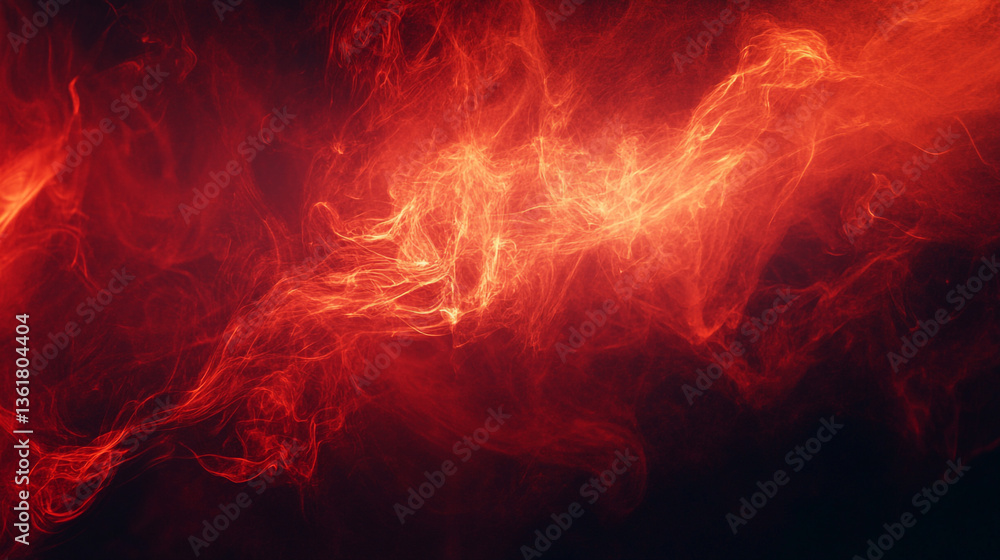 A fiery nebula with swirling red and orange flames against a dark space background abstract design art A fiery nebula with swirling red and orange flames against a dark space background abstract design art