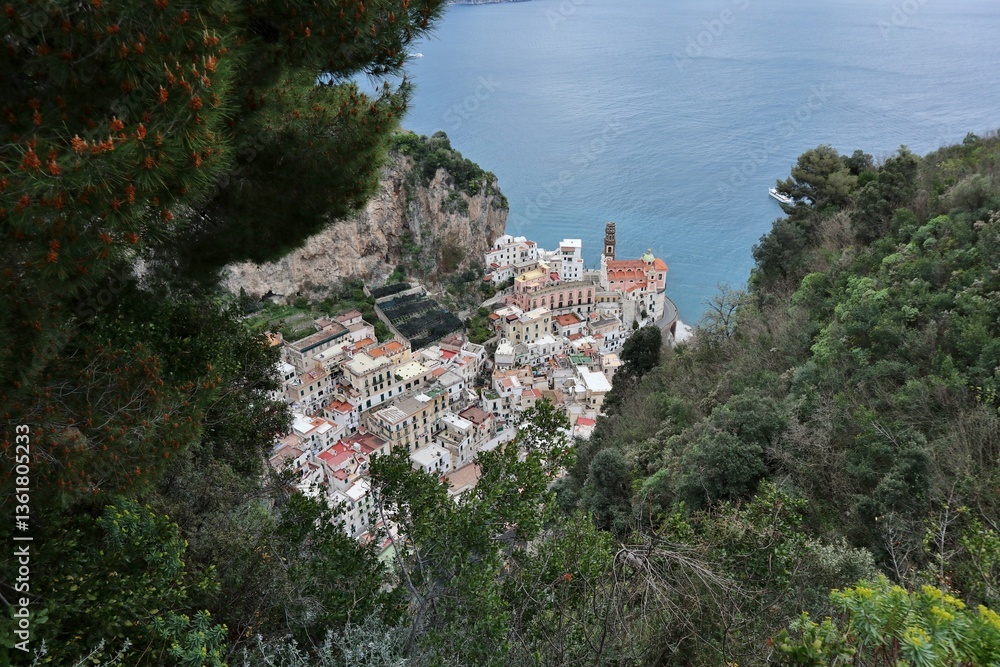 Pontone - Scorcio di Atrani da Monte Aureo