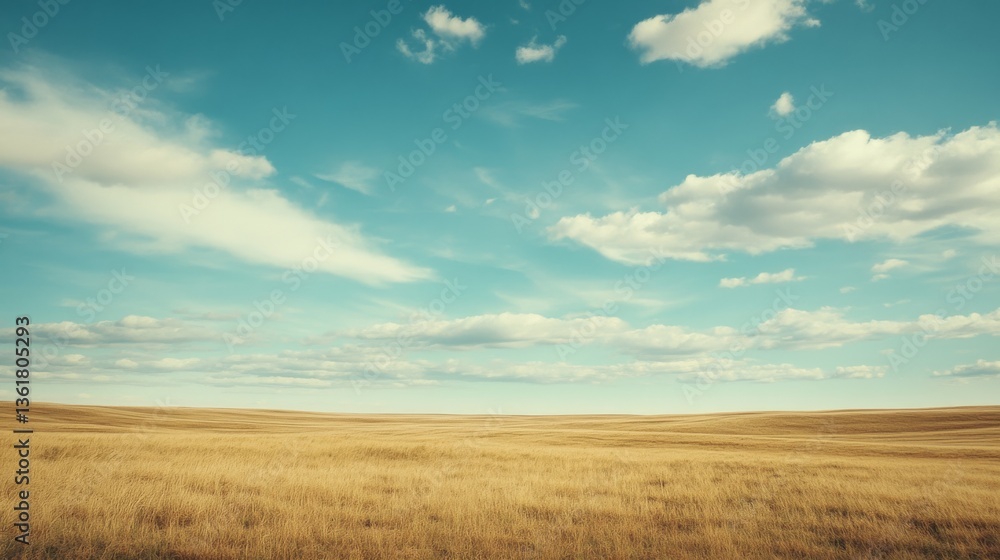 Under a vivid sky, a vast golden field extends indefinitely, embodying the freedom and simplicity of untouched natural landscapes. Under a vivid sky, a vast golden field extends indefinitely, embodying the freedom and simplicity of untouched natural landscapes.