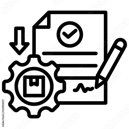 Backorder Management Icon Lineal Syle