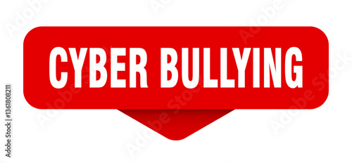 cyber bullying sticker. cyber bullying sign on transparent background