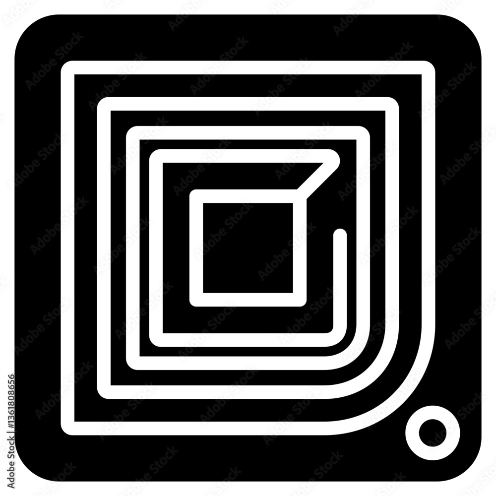 Rfid Tracking Icon Black Style Rfid Tracking Icon Black Style