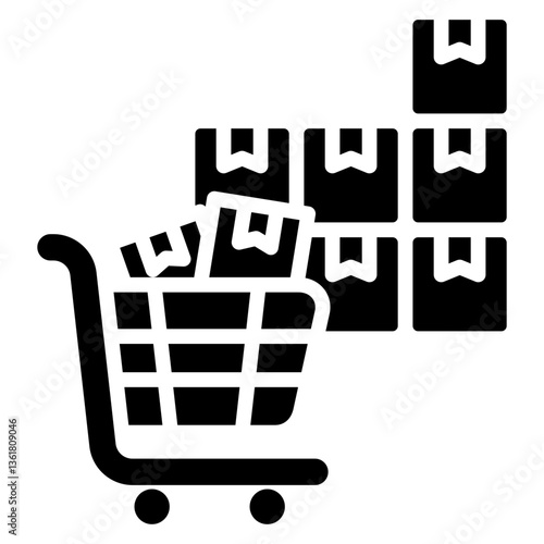 Order Quantity Icon Black Style