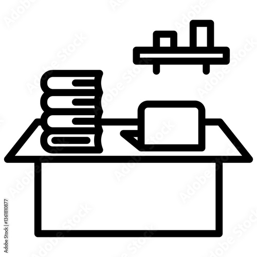 Workstation Design Icon Lineal Syle