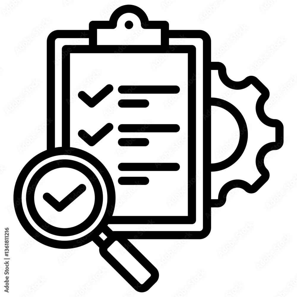 Operational Audit Icon Lineal Syle Operational Audit Icon Lineal Syle