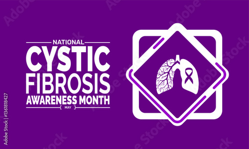 Cystic Fibrosis Awareness Month. Holiday concept. suitable for placard, Background Template, Greeting Card, Poster design, with text inscription, Classic Social Media Post. Vector illustration

