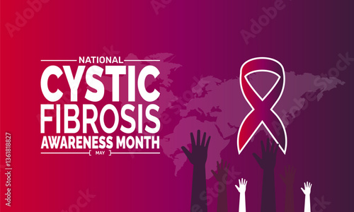 Cystic Fibrosis Awareness Month. Holiday concept. suitable for placard, Background Template, Greeting Card, Poster design, with text inscription, Classic Social Media Post. Vector illustration

