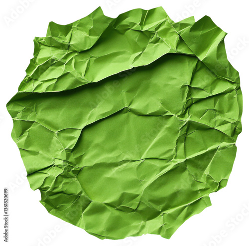 PNG Crumpled green paper ball
