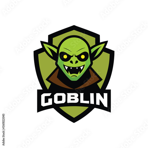 Goblin mascot logo vector illustration  design White Background
