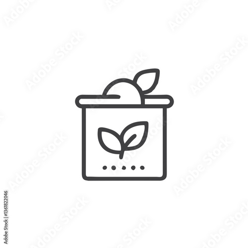 Compost icon for organic waste recycling, sustainability blogs, and eco-friendly gardening
