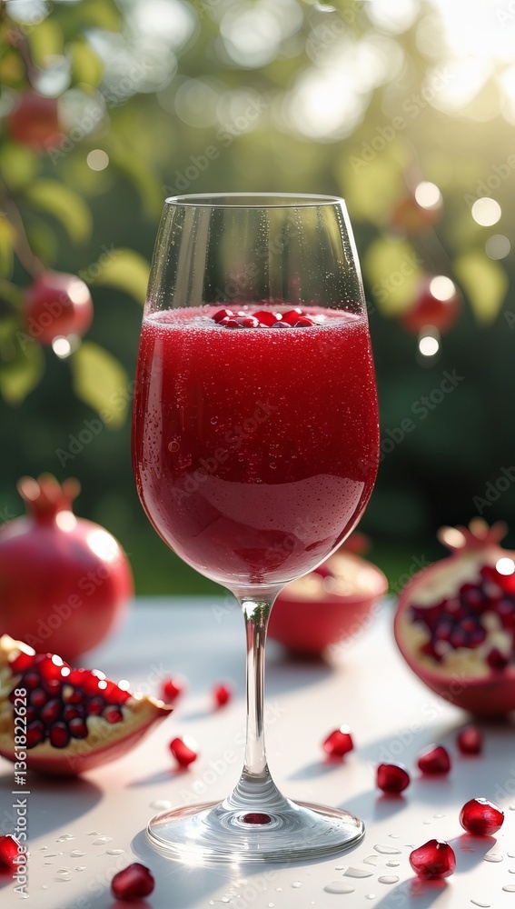 Glass of red wine with fresh berries and fruits Glass of red wine with fresh berries and fruits