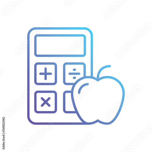 Count Calories Vector icon