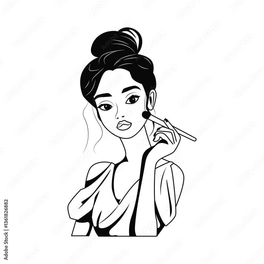 Blush of Elegance Vector Style Outline illustration. Eps 10 File Blush of Elegance Vector Style Outline illustration. Eps 10 File