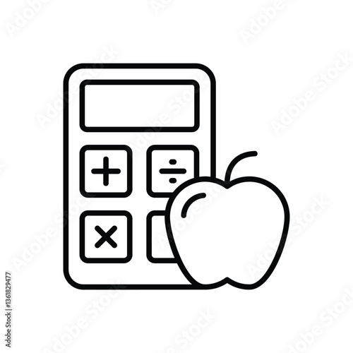 Count Calories Vector icon