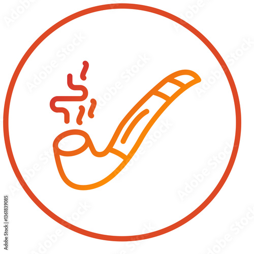 Vector Design Smoking Pipe Icon Style