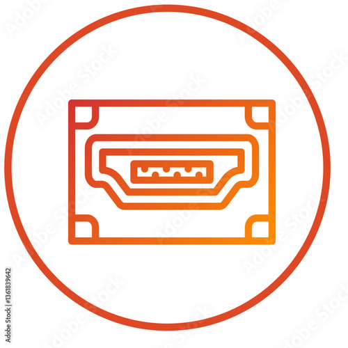 Vector Design Hdmi Port Icon Style