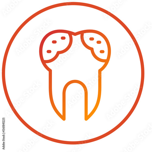 Tooth Decayed Icon Style