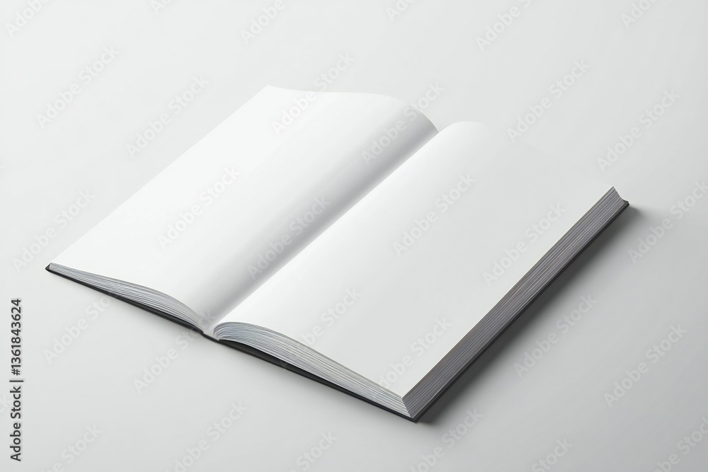 Blank Realistic Brochure Or Magazine With Shadow Blank Realistic Brochure Or Magazine With Shadow