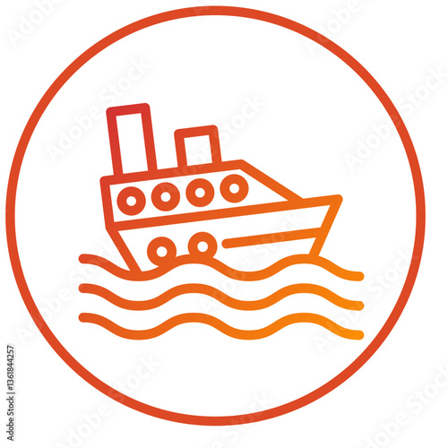 Boat Sink Icon Style