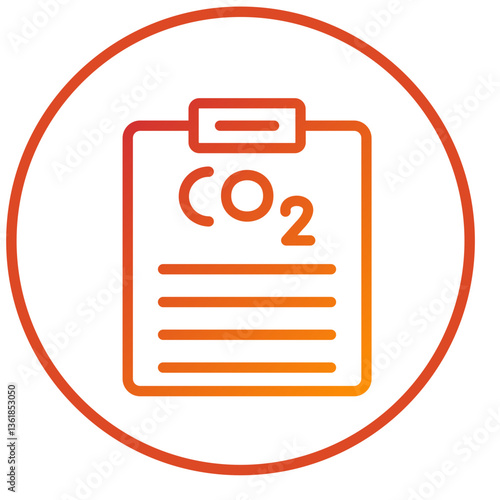 Carbon dioxide Report Icon Style