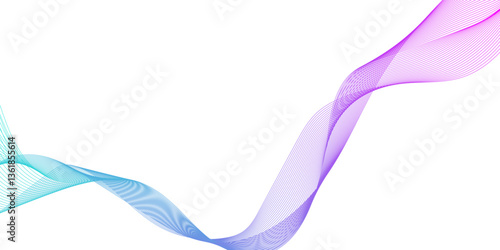 Konstfotografi abstract pink or blue wave lines and technology background, vector design speed lines on transparent ribbon isolated undulate wave Swirl, abstract white background with pink wave line for design